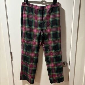J. Crew Kate pink tartan plaid pants NWT 12